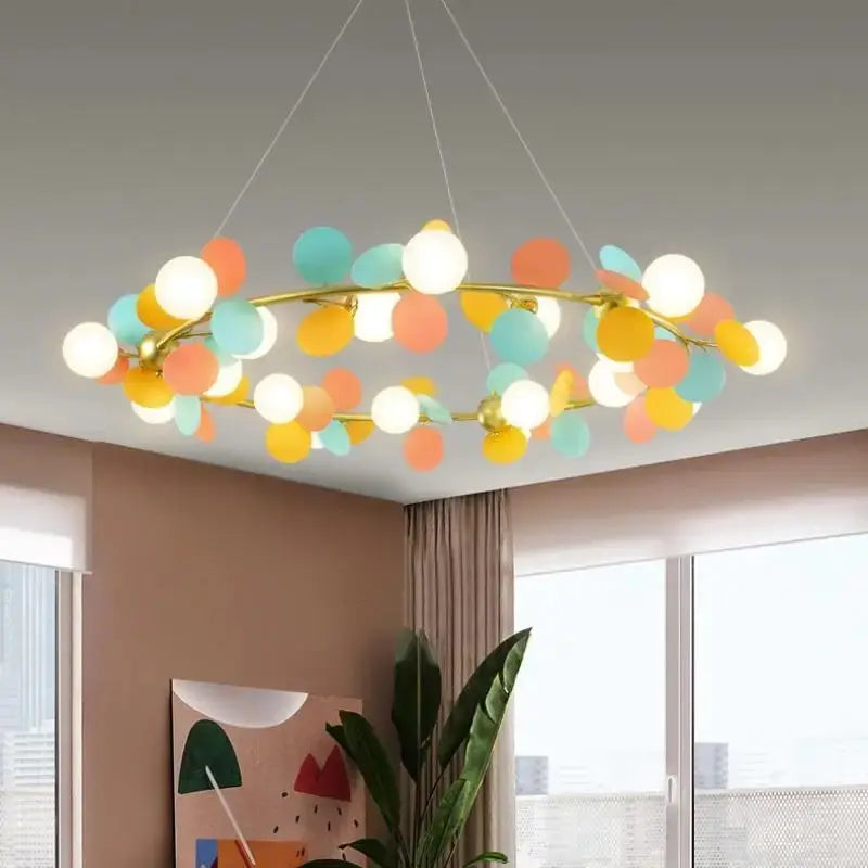 Lustre design moderne en verre led style nordique pour intérieur