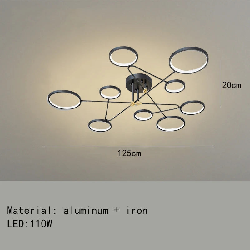 Minimalistische LED-Deckenleuchte 3 Farbtemperaturen dekorative Innenleuchte - vue 30 sur 30