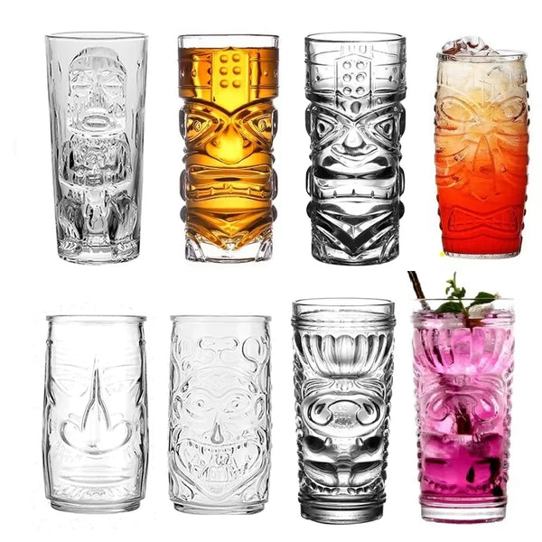 Mug tiki en verre style bar exotique cocktail