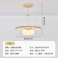 LED-Deckenleuchte im modernen Design aus Glas und Holz