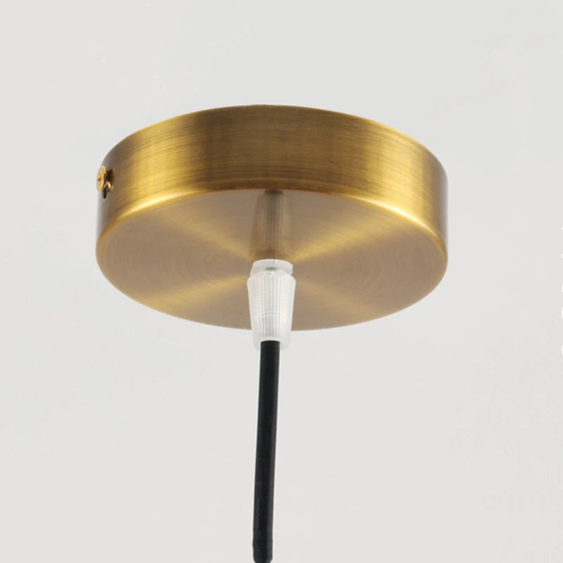 Suspension design ronde Led en noyer noir - vue 6 sur 9