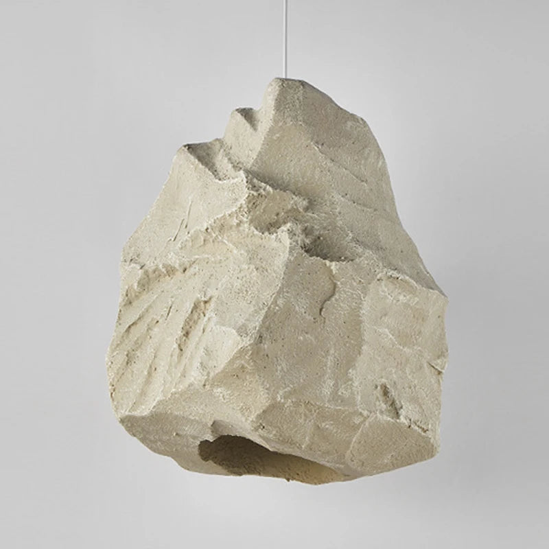 Suspension Design créatif style pierre kaki modèle chambre japonaise Wabi Sabi maison chambre pendante de chevet - vue 5 sur 6