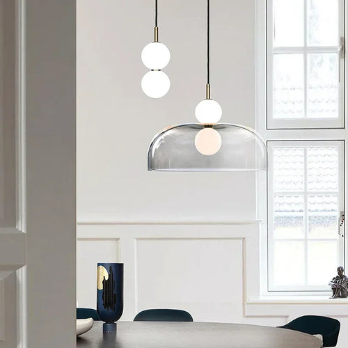 suspension post-moderne en verre pour décoration intérieure