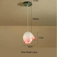 Retro-Pendelleuchte Lotusblume LED