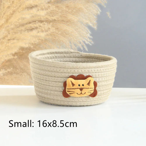 panier de rangement tissé animaux pour jouets et divers objets - vue 16 sur 21