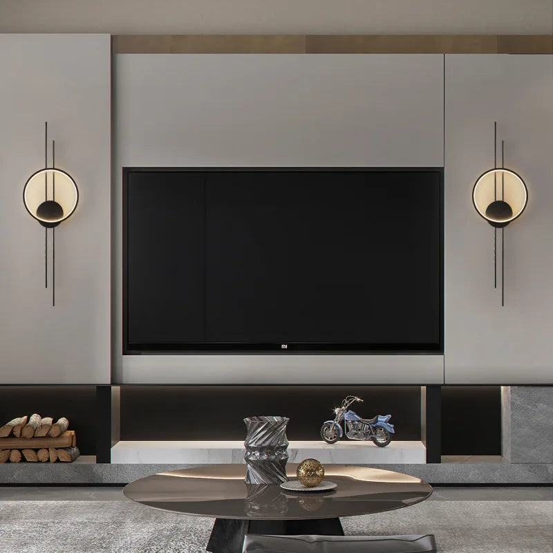Minimalistische Wandleuchte aus Messing mit drei Helligkeitsstufen im Art-déco-Stil - vue 5 sur 8
