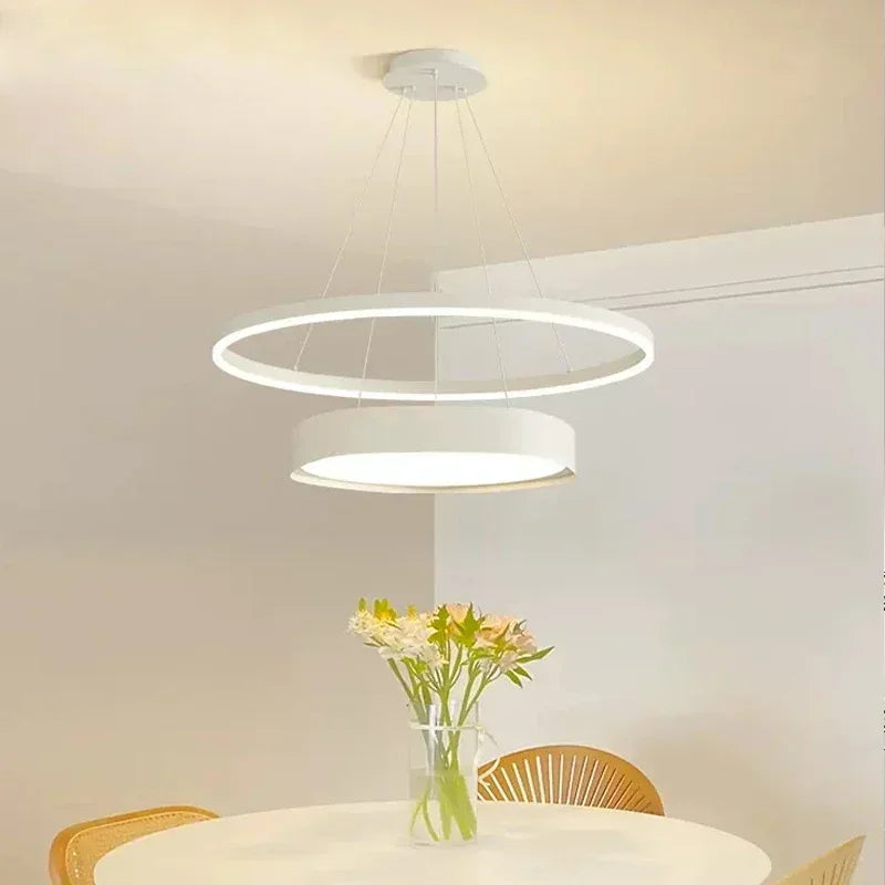 Moderner minimalistischer LED-Kronleuchter für Innenräume - vue 3 sur 8