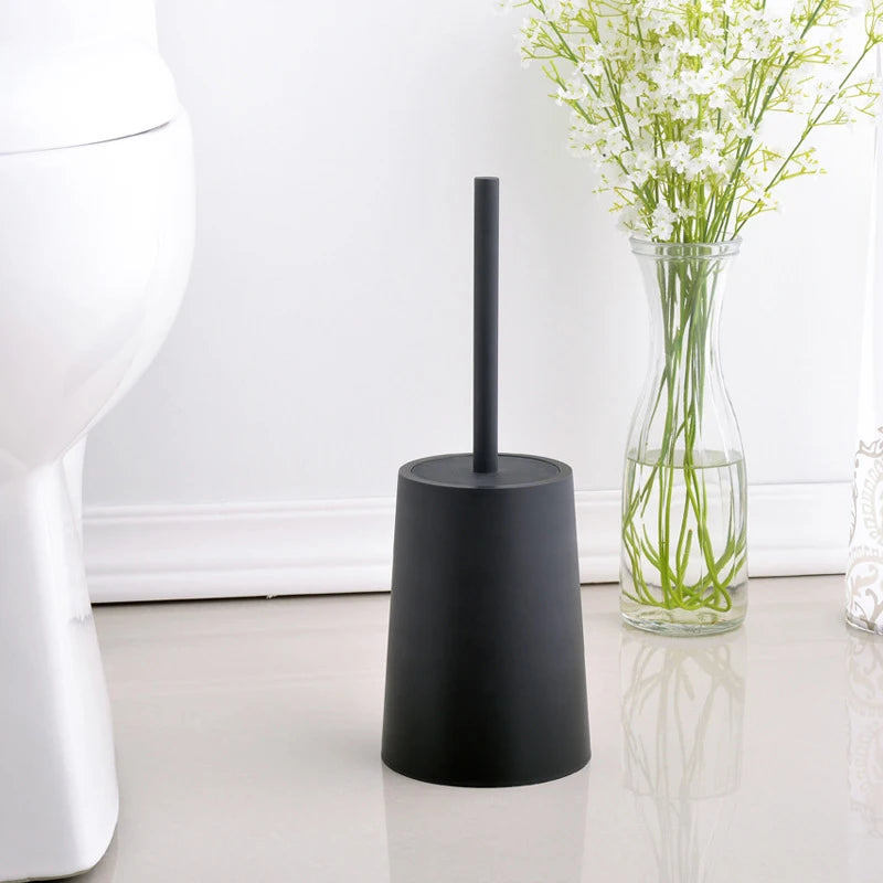 brosse de toilette moderne avec couvercle design élégant accessoires de nettoyage - vue 2 sur 9