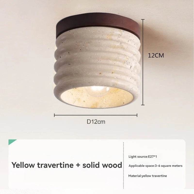 Pendelleuchte Wabi-Sabi Cave Stone für stilvolle Inneneinrichtung aus Holz