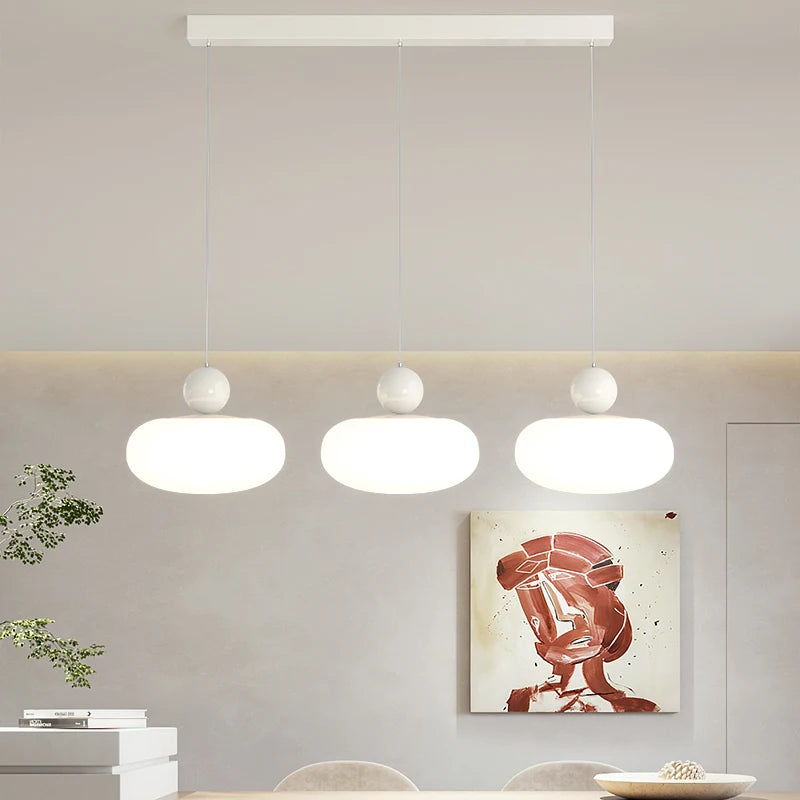 plafonnier led moderne pour île de cuisine et bar intérieur