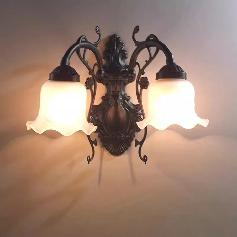 Retro-Klassische Wandleuchte aus Glas für die Innendekoration