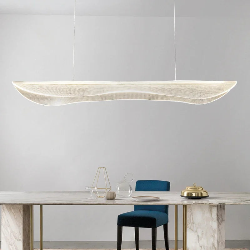 Moderner minimalistisch dekorativer LED-Kronleuchter aus Acryl - vue 4 sur 12