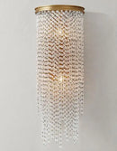 applique murale moderne en cristal doré pour intérieur élégant