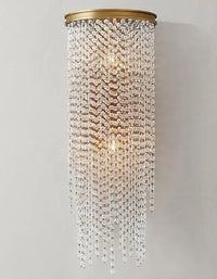 applique murale moderne en cristal doré pour intérieur élégant