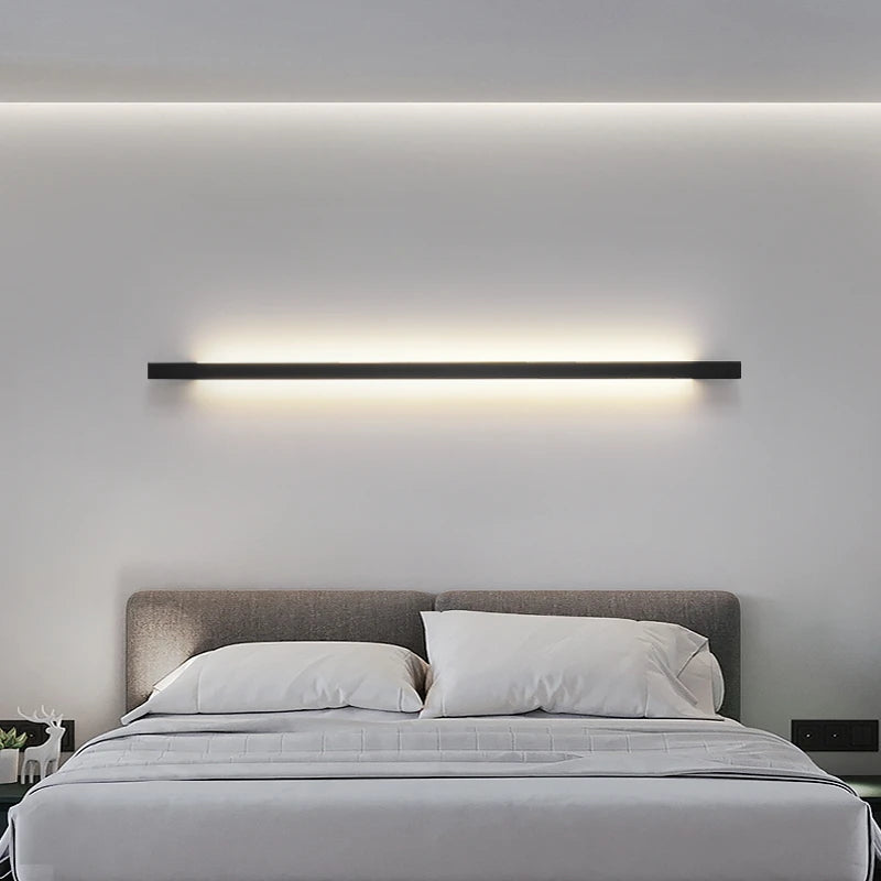 applique murale à bande led minimaliste moderne et créative - vue 7 sur 16