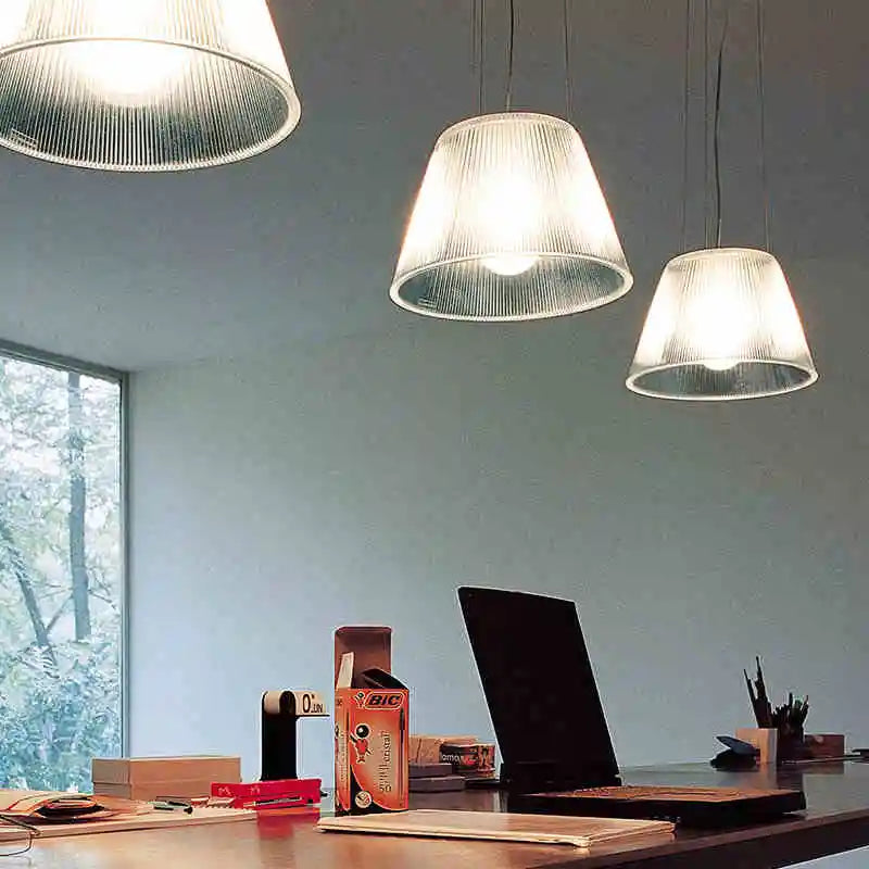 lustre design moderne en verre pour espaces commerciaux et cafés - vue 6 sur 8