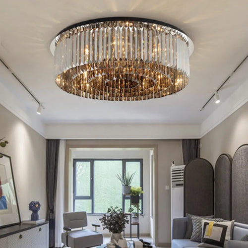 plafonnier moderne en cristal pour éclairage intérieur décoratif