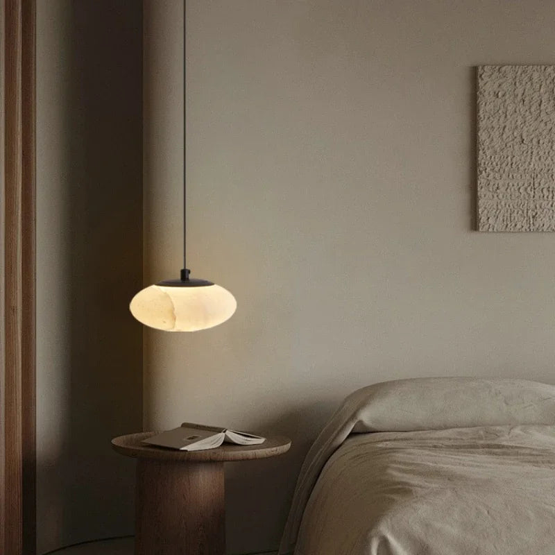 suspension en marbre à led design nordique décoratif pour intérieur - vue 4 sur 7