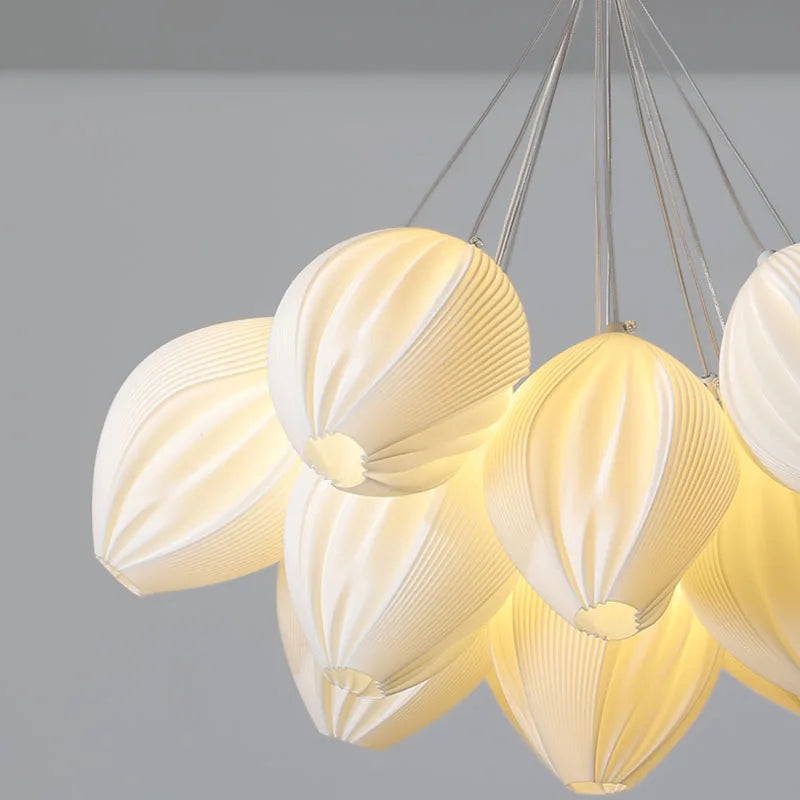 lustre en résine avec abat-jour romantique en métal - vue 6 sur 14