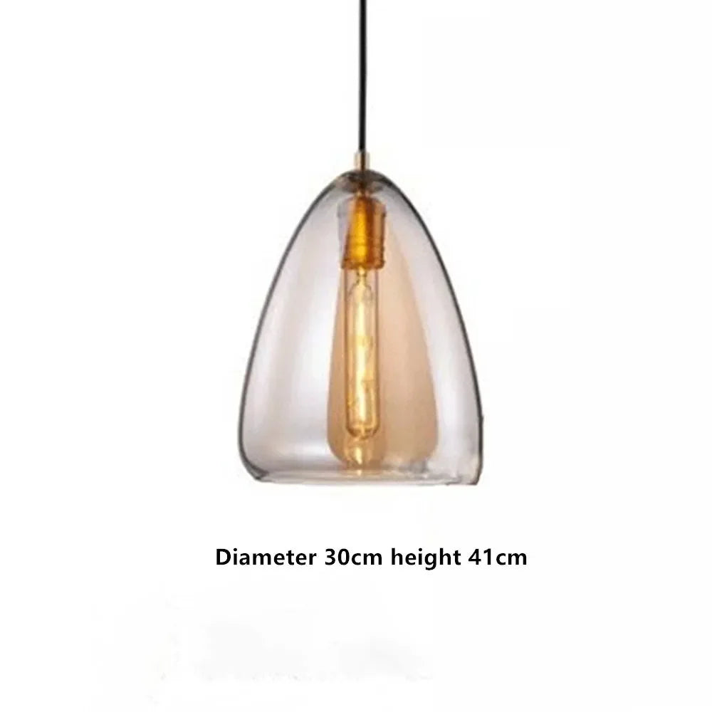 Nordische Design-Pendelleuchte aus Glas für moderne Inneneinrichtung - vue 13 sur 15