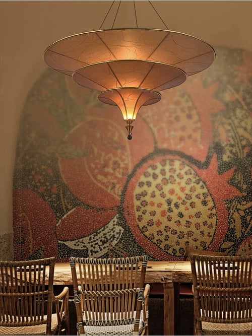 Pendelleuchte Wabi Sabi für elegante asiatische Wohnraumgestaltung - vue 4 sur 9