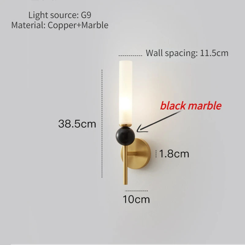 applique murale en marbre et cuivre pour décoration intérieure - vue 10 sur 10