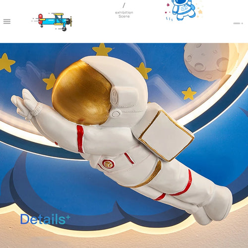 Kronleuchter Astronaut Wolkenform LED dimmbar Fernbedienung Augenschutz - vue 5 sur 11