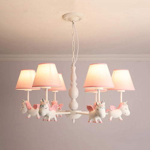 lustre licorne dessin animé pour chambre d'enfant suspendu