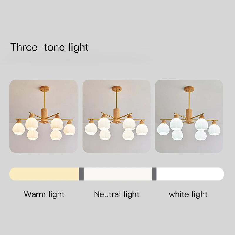 lustre en bois pour décoration moderne et style - vue 7 sur 10