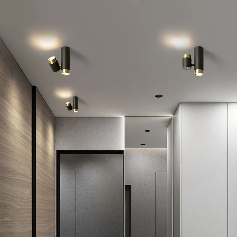 plafonnier led rotatif décoration atmosphère deux leds - vue 3 sur 8