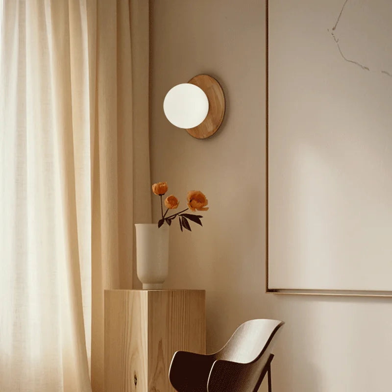 Applique murale Intérieur nordique rétro crème tête de lit LED - vue 4 sur 7