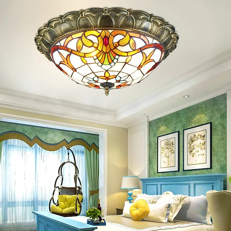plafonnier baroque en verre de bohême pour décoration moderne - vue 3 sur 8