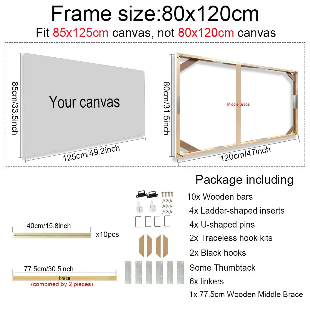 cadre mural en bois pour toiles et peintures décoratives - vue 20 sur 30