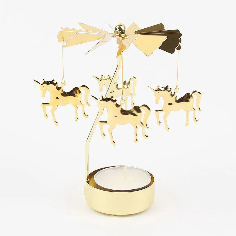 bougeoir rotatif en métal pour décorations de fête et cadeaux - vue 11 sur 19