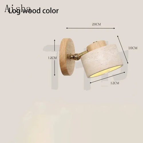 applique murale en pierre décorative à LED rotative - vue 7 sur 8