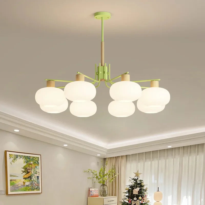 Lustre Rose de Style crème française - vue 4 sur 3