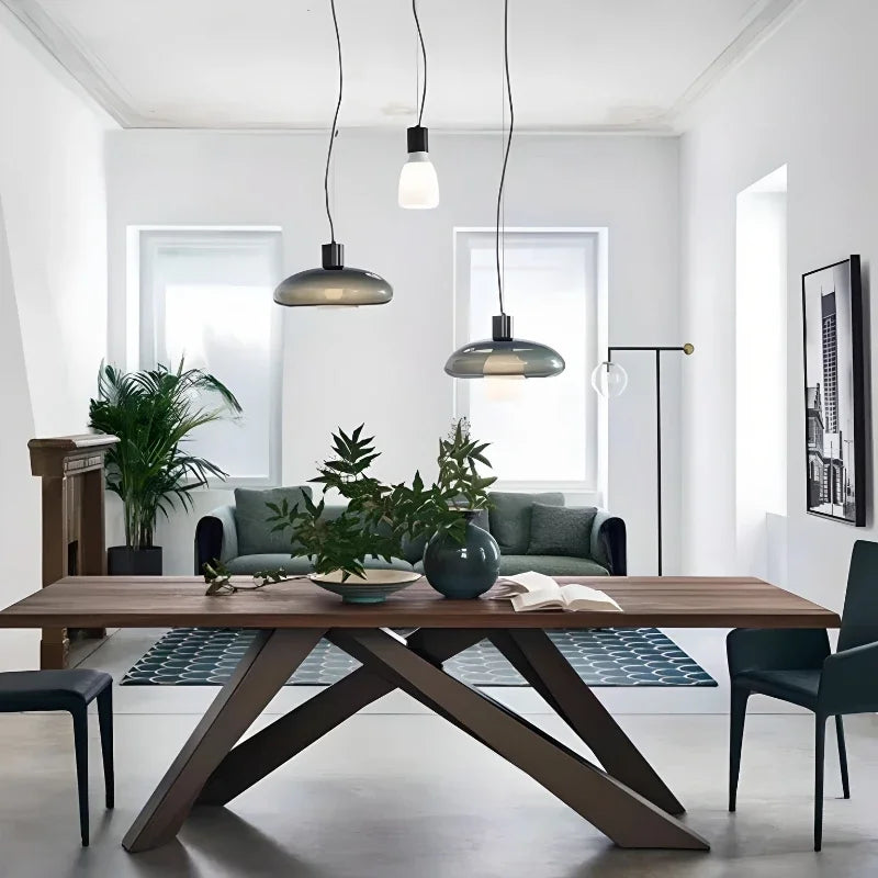 lustre en verre à led design moderne pour décoration intérieure - vue 3 sur 8