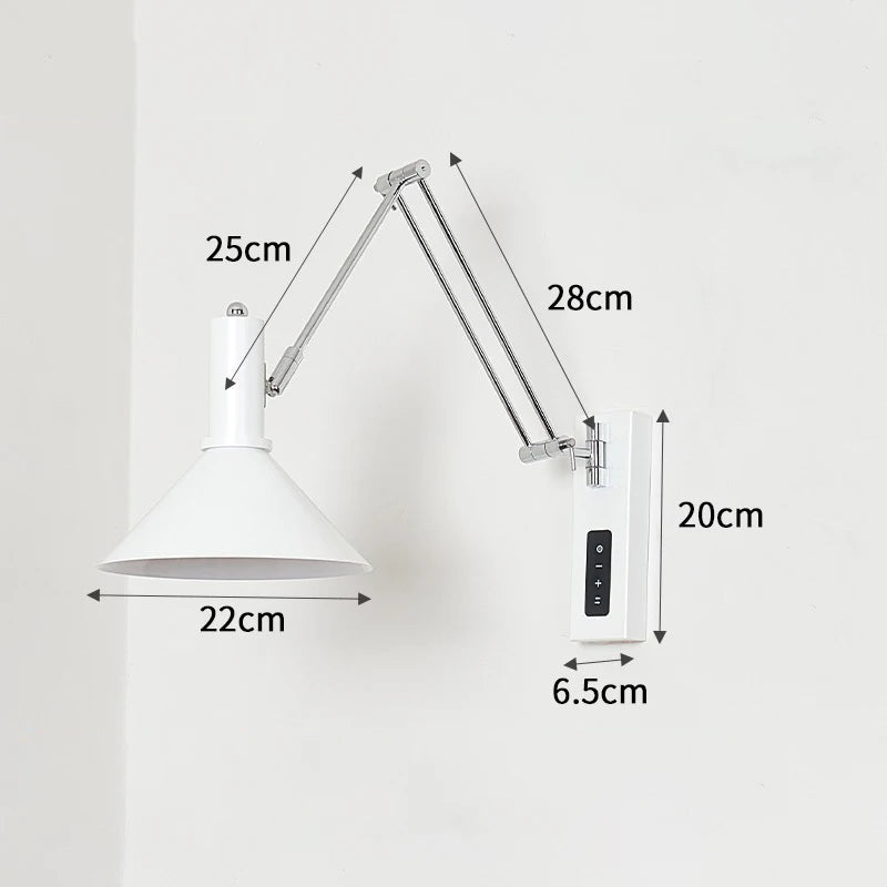 Schwenkbare Wandleuchte LED dimmbar Bauhaus Spot Vollspektrum - vue 5 sur 9