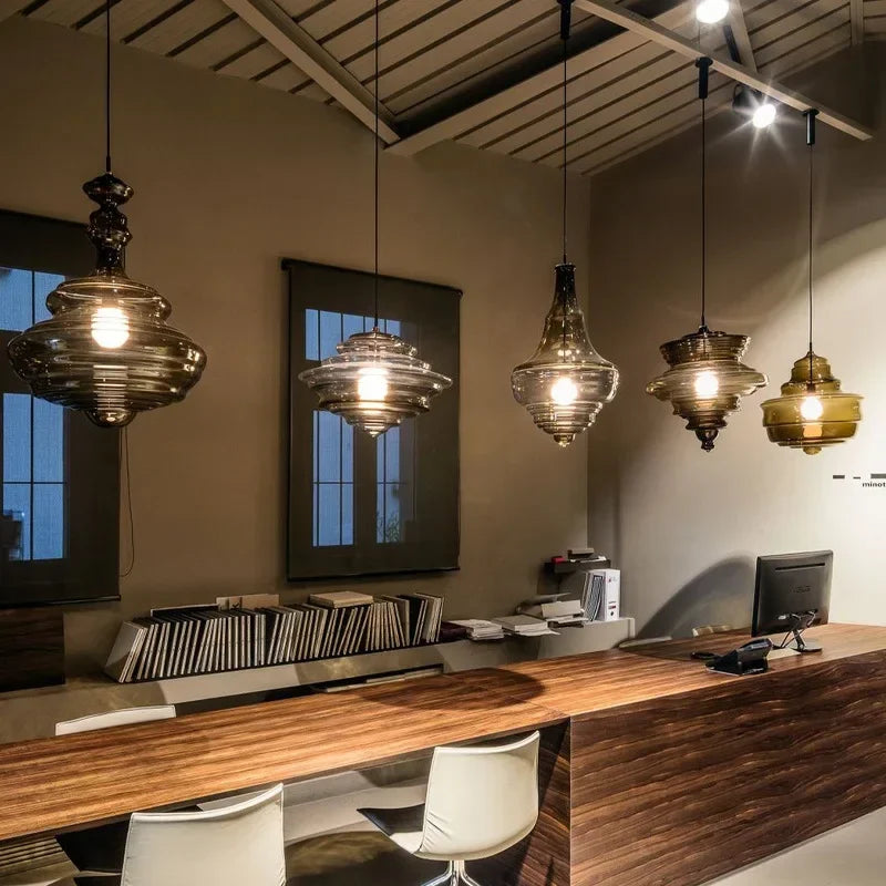 lustre nordique en verre pour un éclairage décoratif élégant - vue 3 sur 15