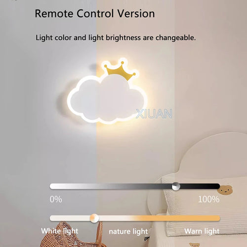applique murale décorative en forme de nuage pour enfants - vue 6 sur 7