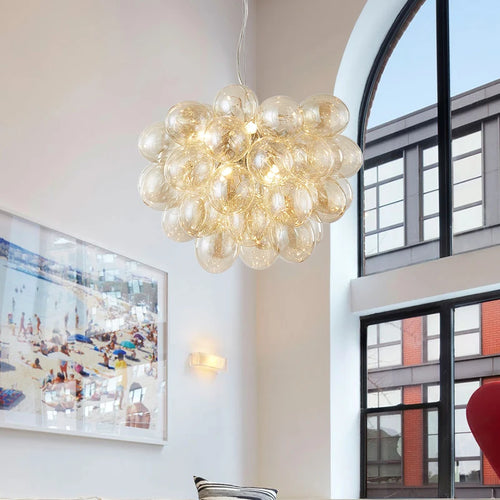 lustre moderne moonriver en verre suspendu pour décoration