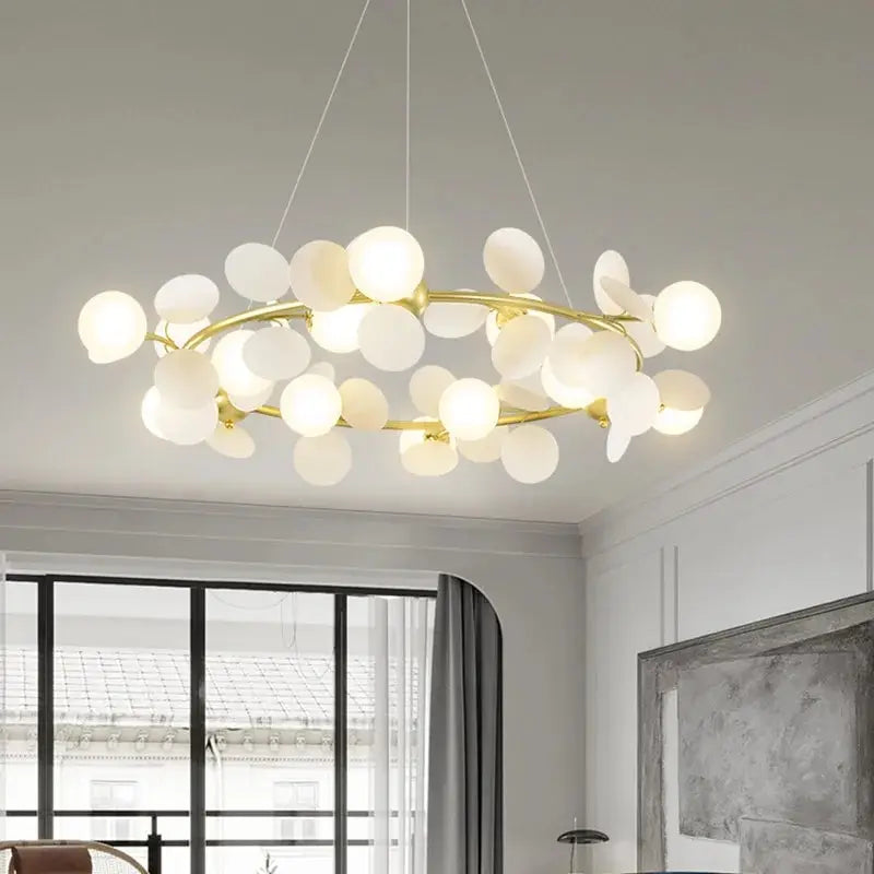 lustre design moderne en verre led style nordique pour intérieur - vue 3 sur 30