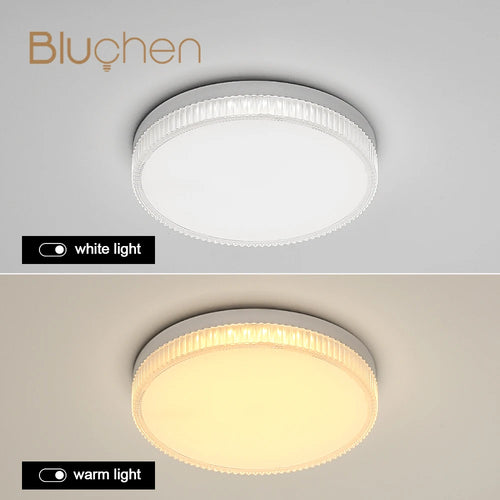plafonnier led moderne monté en surface carré rond