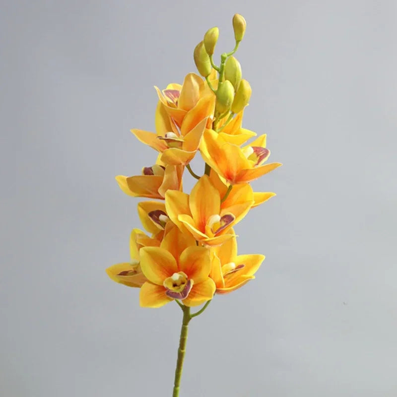 fleurs artificielles cymbidium nouvelle-zélande décoration réaliste orchidée