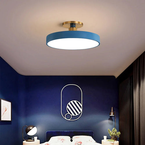Kreative nordische LED-Deckenleuchte Macaron romantisch minimalistisch - vue 6 sur 13