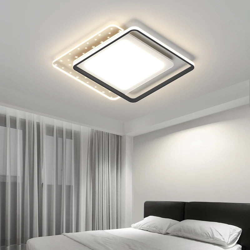 Lustre Led Plafonnier Chambre Intérieur Mince Moderne - vue 4 sur 14