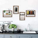 Black Wood Shelves for Wall Storage Hanging Floating Wall Shelves Rustic Farmhouse Decor, Bedroom Bathroom Living Room Kitchen