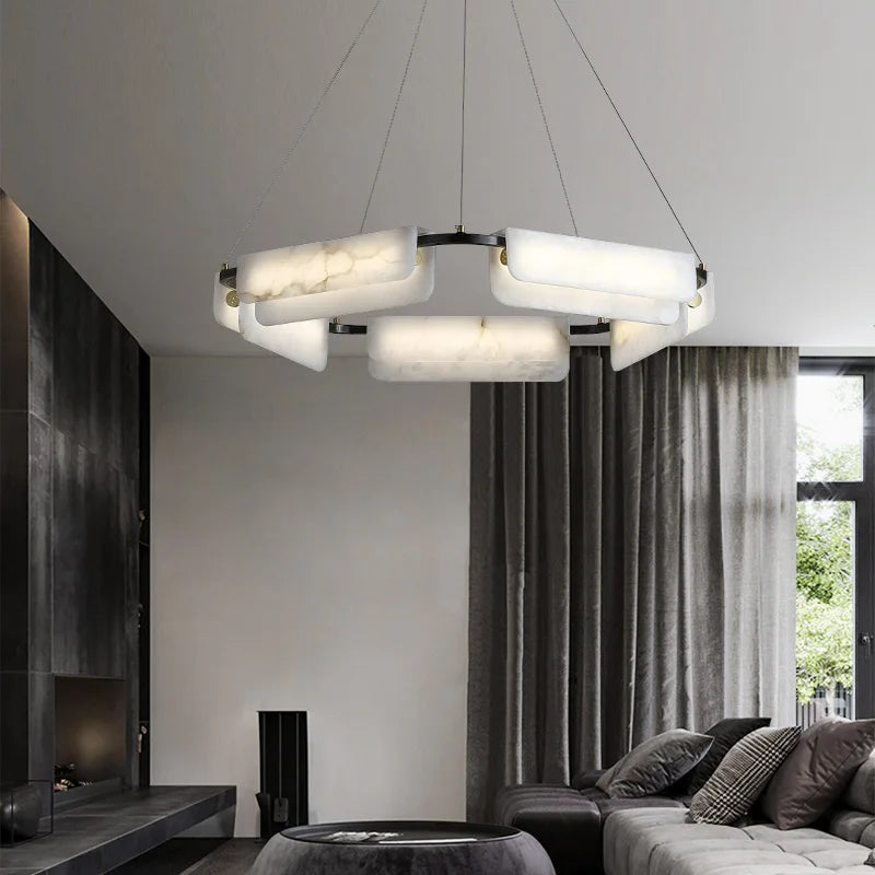 Lustre en marbre naturel - vue 3 sur 9