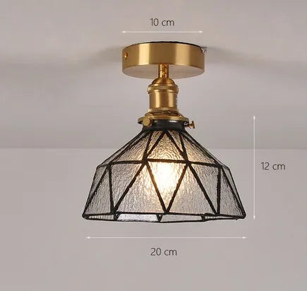 Moderner Glas-Deckenleuchte für innen und außen, lichtstark - vue 27 sur 30