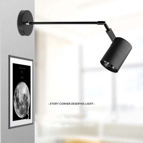 Moderne LED-Wandleuchte mit langem Teleskoparm - vue 2 sur 11